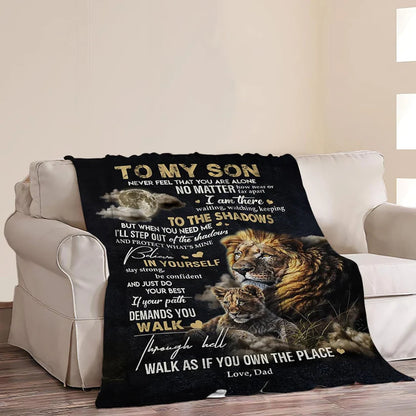Perfect Blanket Gift COMFORT & WARMTH - Blanket To Your SON - From DAD (SKUB10-81)