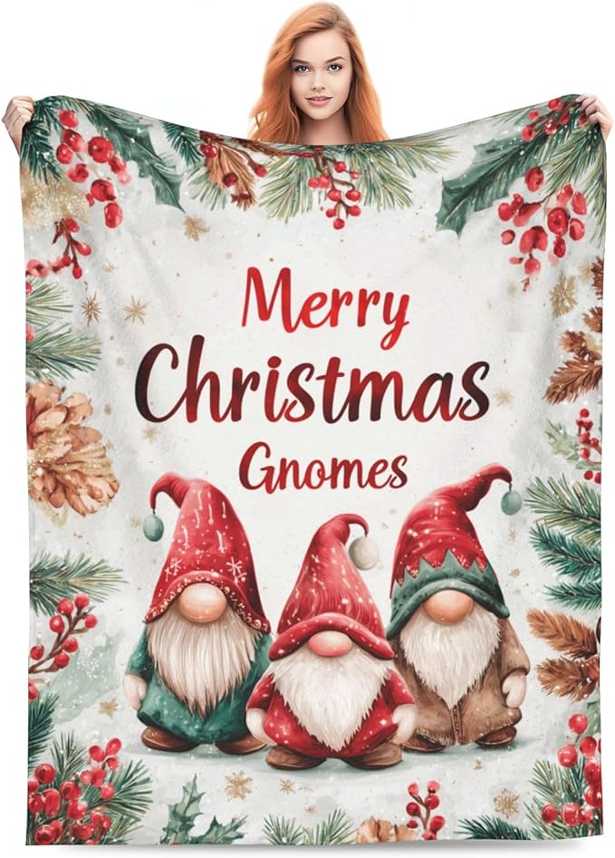 Perfect Blanket Christmas Gnome Gifts, for DAUGHTER/SON - From MOM/DAD
