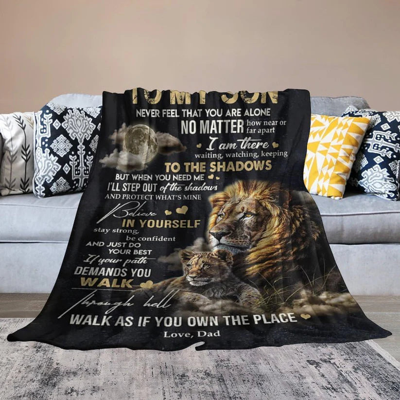 Perfect Blanket Gift COMFORT & WARMTH - Blanket To Your SON - From DAD (SKUB10-81)