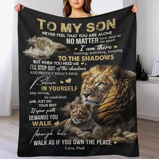 Perfect Blanket Gift COMFORT & WARMTH - Blanket To Your SON - From DAD (SKUB10-81)