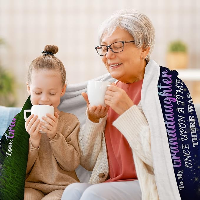 Perfect Blanket Gift Christmas Valentines Birthday Gifts for GRANDDAUGHTER Girls - From GRANDMA