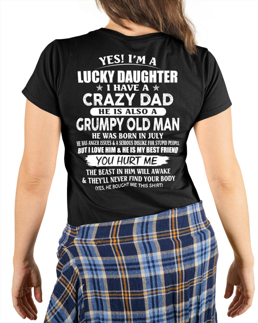 July - Awesome Grumpy Old Dad - Special gift for your daughter From Dad - KATE07 (SKU10-50-07)