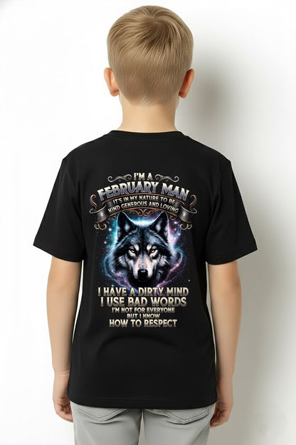 FEBRUARY - KNOW HOW TO RESPECT - Birthday T-Shirt For MEN - TRACY02 (SKU2607-273-02)