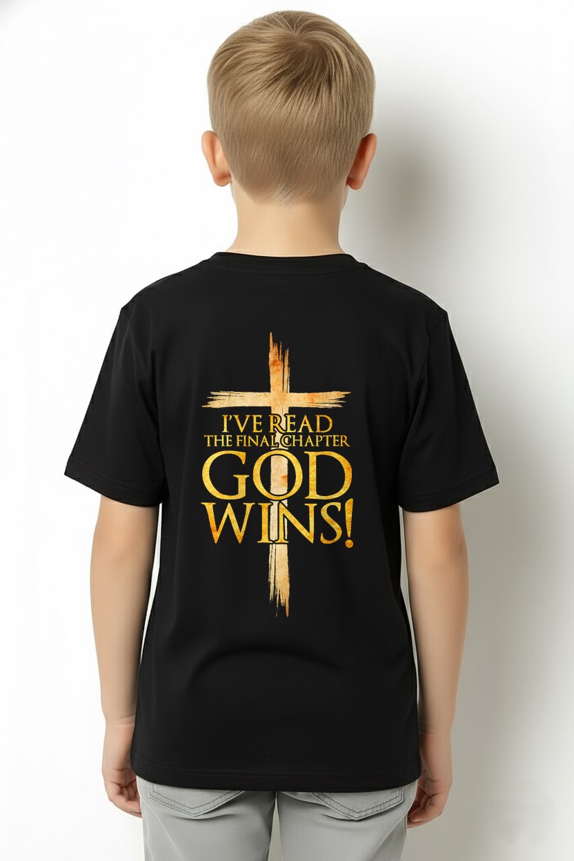 I've Read The Final Chapter God Wins Christian Faith Cross T-Shirt For MAN - TRACY00 (SKU-TRAN-180503)