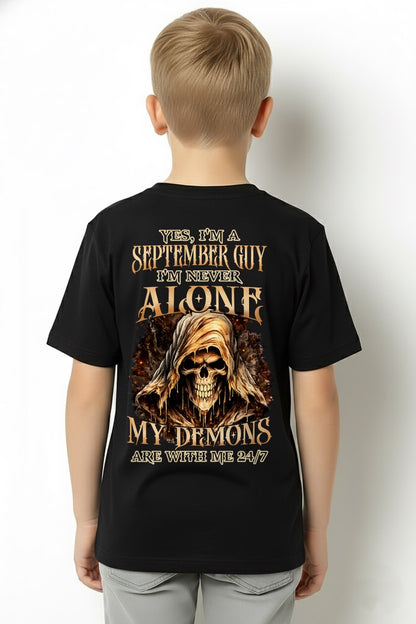 SEPTEMBER - NEVER ALONE MY DEMONS ARE WITH ME T-Shirt For MAN - TRACY09 (SKU2606-159-09)
