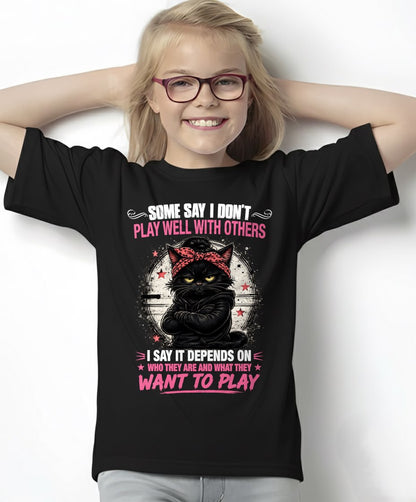 DEPENDS ON WANTS TO PLAY T-Shirt For WOMAN - TRACY00 (SKU2606-114-00)