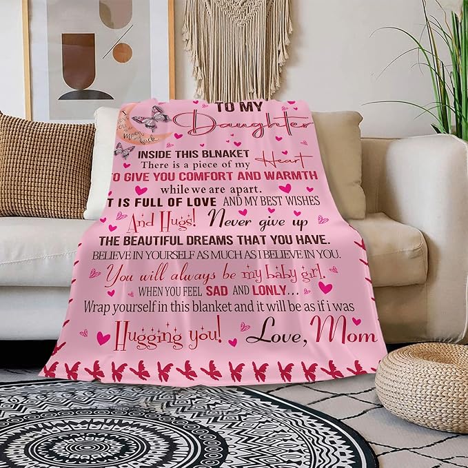 Perfect Blanket Gift for DAUGHTER - Blanket To Your DAUGHTER - From MOM