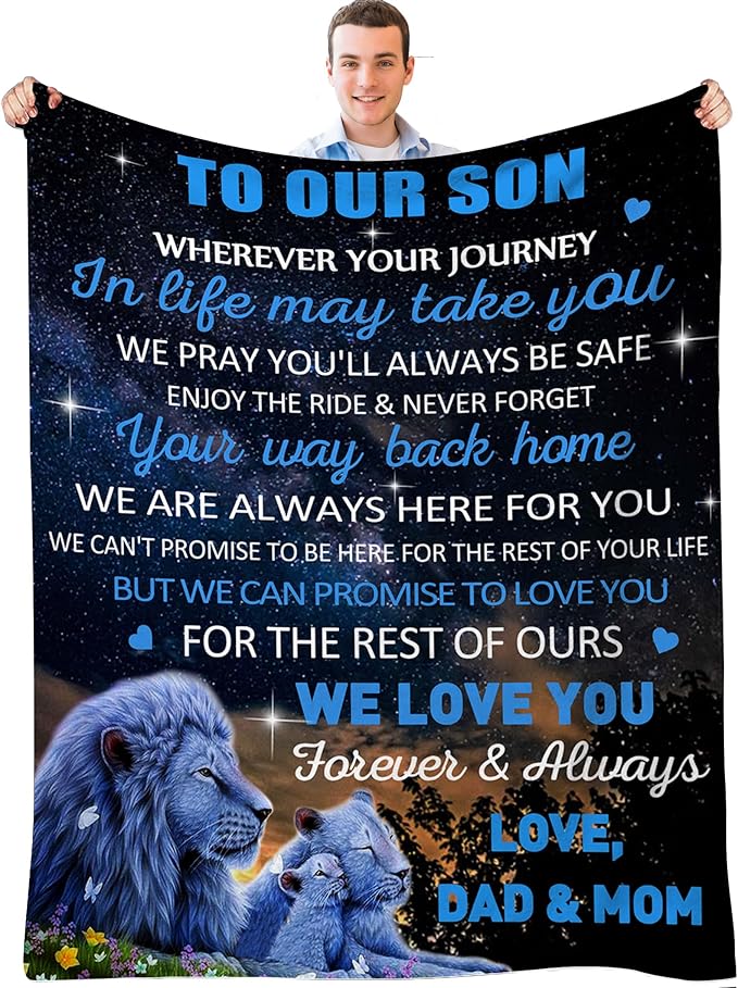 Perfect Blanket Gift for Son from Parents - Blanket To Your SON - From MOM/DAD