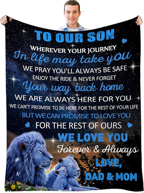 Perfect Blanket Gift for Son from Parents - Blanket To Your SON - From MOM/DAD