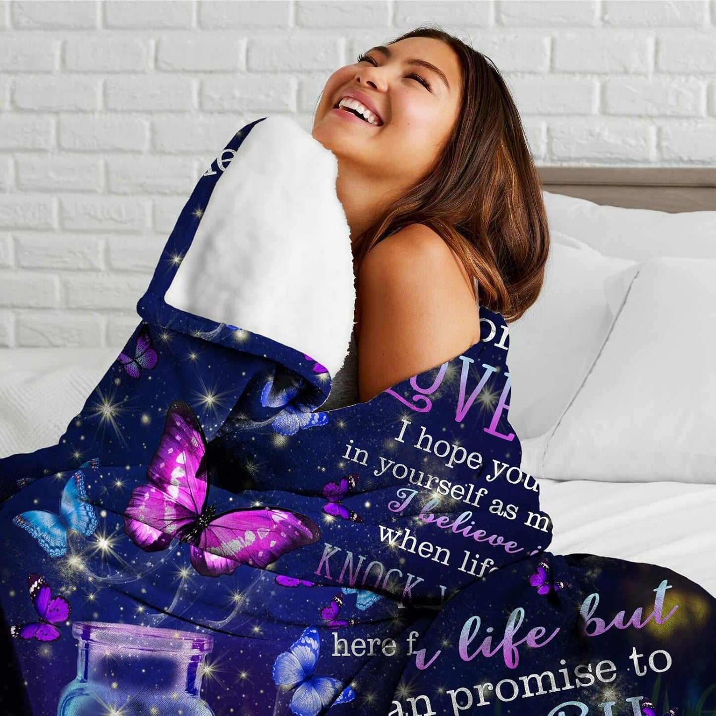 Perfect Blanket Gift Christmas Valentines Birthday Gifts for GRANDDAUGHTER Girls - From GRANDMA