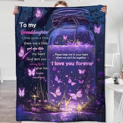 Perfect Blanket Gift for GRANDDAUGHTER - From GRANDMA/GRANDPA