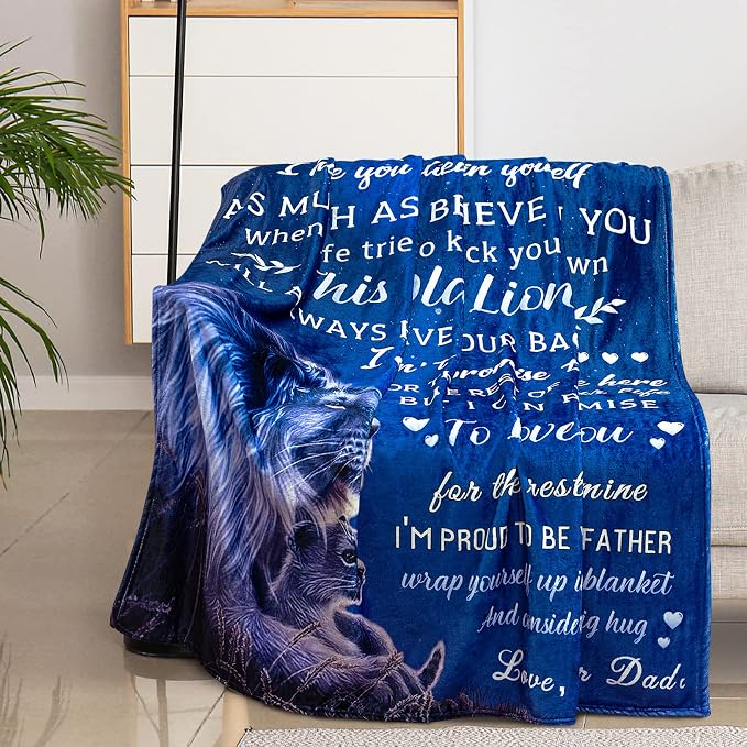 Perfect Blanket Gift Christmas Valentines Graduation Birthday Gifts for DAUGHTER Girls - From DAD