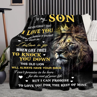 Perfect Blanket Christmas Graduation Birthday Gifts Presents Blanket for SON - From MOM/DAD·