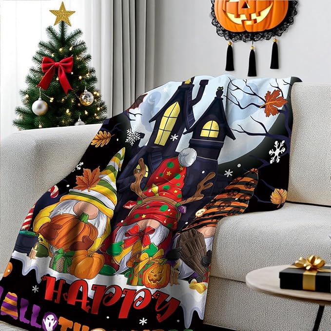 Perfect Blanket Christmas Graduation Gifts for Thanksgiving, Pumpkin Gift Presents Blanket for DAUGHTER/SON - From MOM/DAD