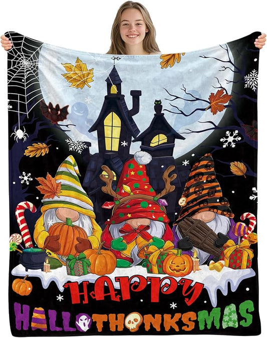 Perfect Blanket Christmas Graduation Gifts for Thanksgiving, Pumpkin Gift Presents Blanket for DAUGHTER/SON - From MOM/DAD