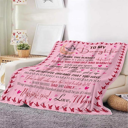 Perfect Blanket Gift for DAUGHTER - Blanket To Your DAUGHTER - From MOM