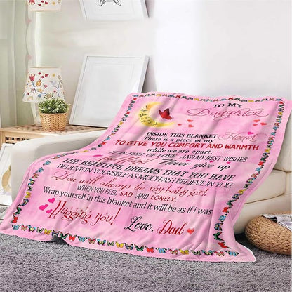 Perfect Blanket Gift for DAUGHTER - Blanket To Your DAUGHTER - From DAD