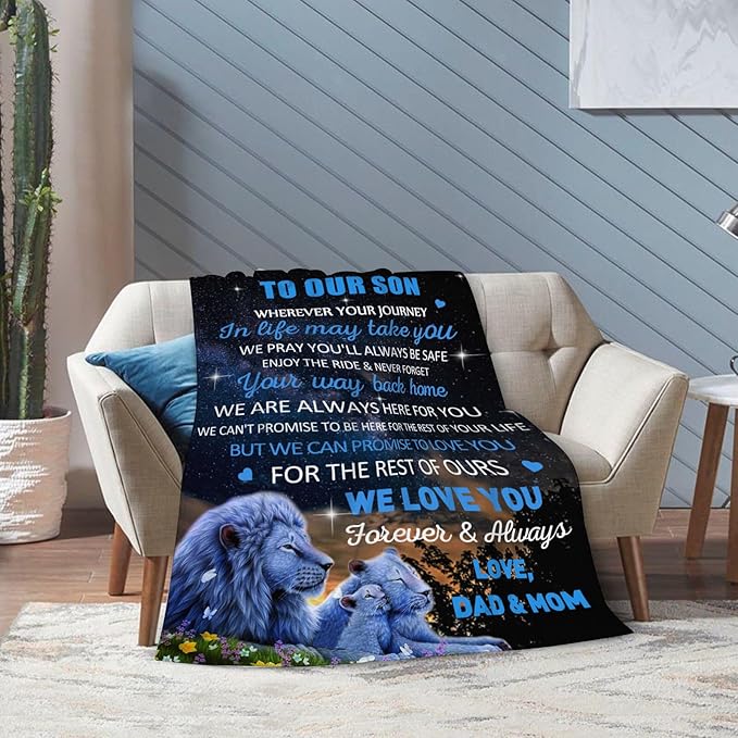 Perfect Blanket Gift for Son from Parents - Blanket To Your SON - From MOM/DAD