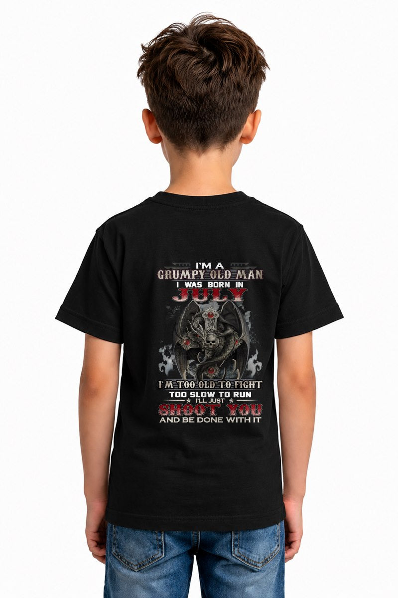 JULY - I'm too old to fight born in JULY T-shirt for Man - TRACY07 (SKU26T-01188-07)