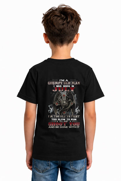JULY - I'm too old to fight born in JULY T-shirt for Man - TRACY07 (SKU26T-01188-07)