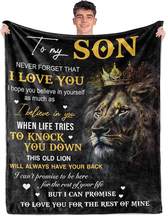 Perfect Blanket Christmas Graduation Birthday Gifts Presents Blanket for SON - From MOM/DAD·