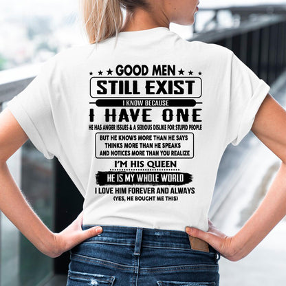 Good men Still Exist - gift for your girlfriend, wife from Husband - tracy00 (SKU-GMSAU-00)