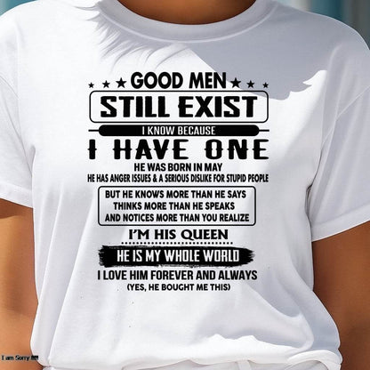May - Good men Still Exist - gift for your girlfriend, wife from Husband - tracy05 (SKU-GM-05)