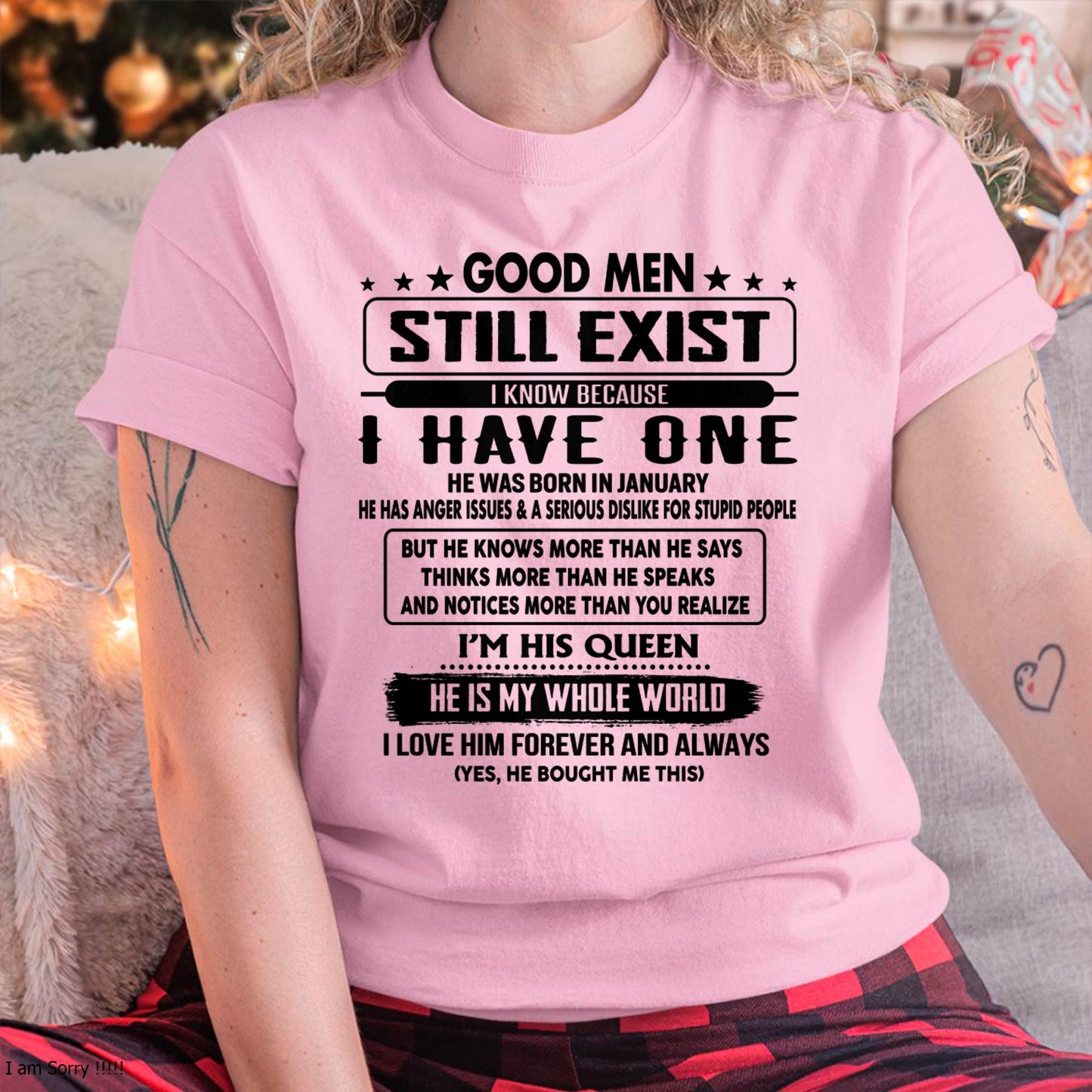 January - Good men Still Exist - gift for your girlfriend, wife from Husband - tracy01 (SKU-GM-01)