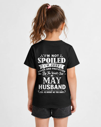 "I'M NOT SPOILED - I'M JUST LOVED AND PROTECTED BY MY HUSBAND" –  T - SHIRT FROM HUSBAND – tracy05 (SKU2606-165-05)