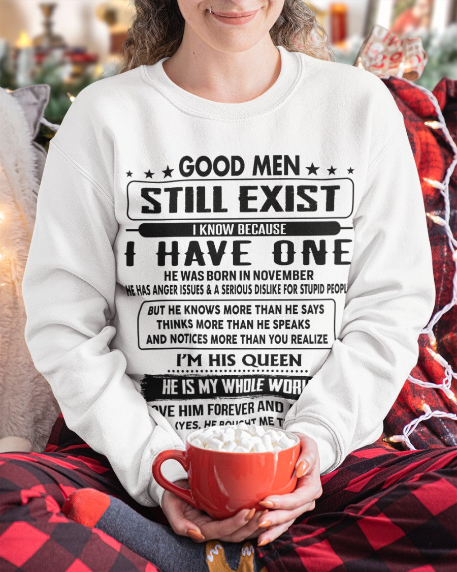 November - Good men Still Exist - gift for your girlfriend, wife from Husband - tracy11 (SKU-GM-11)