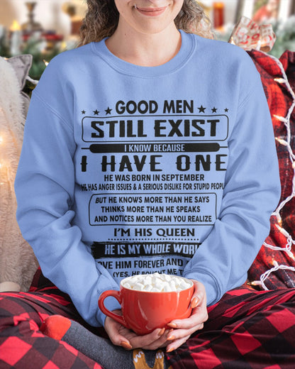 September - Good men Still Exist - gift for your girlfriend, wife from Husband - tracy09 (SKU-GM-09)