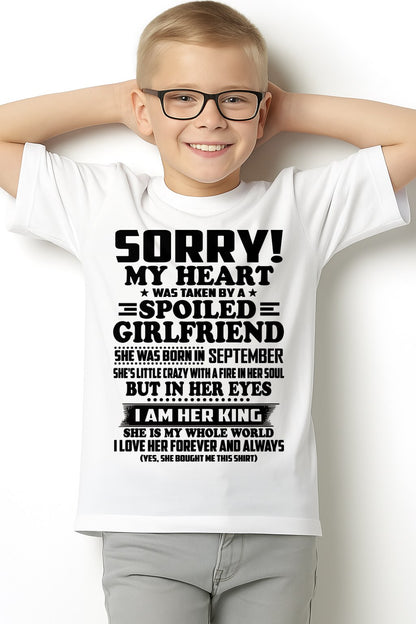 SEPTEMBER - I AM GIRLFRIEND KING T-Shirt From Wife - TRACY09 (SKU2605-323-09)