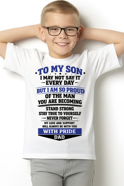 to My Son from Dad Proud Father Inspiration Motivation Gifts Long Sleeve T-Shirt FROM DAD- TRACY00 - (SKU-TRACY110501)