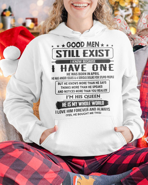 April - Good men Still Exist - gift for your girlfriend, wife from Husband - tracy04 (SKU-GM-04)