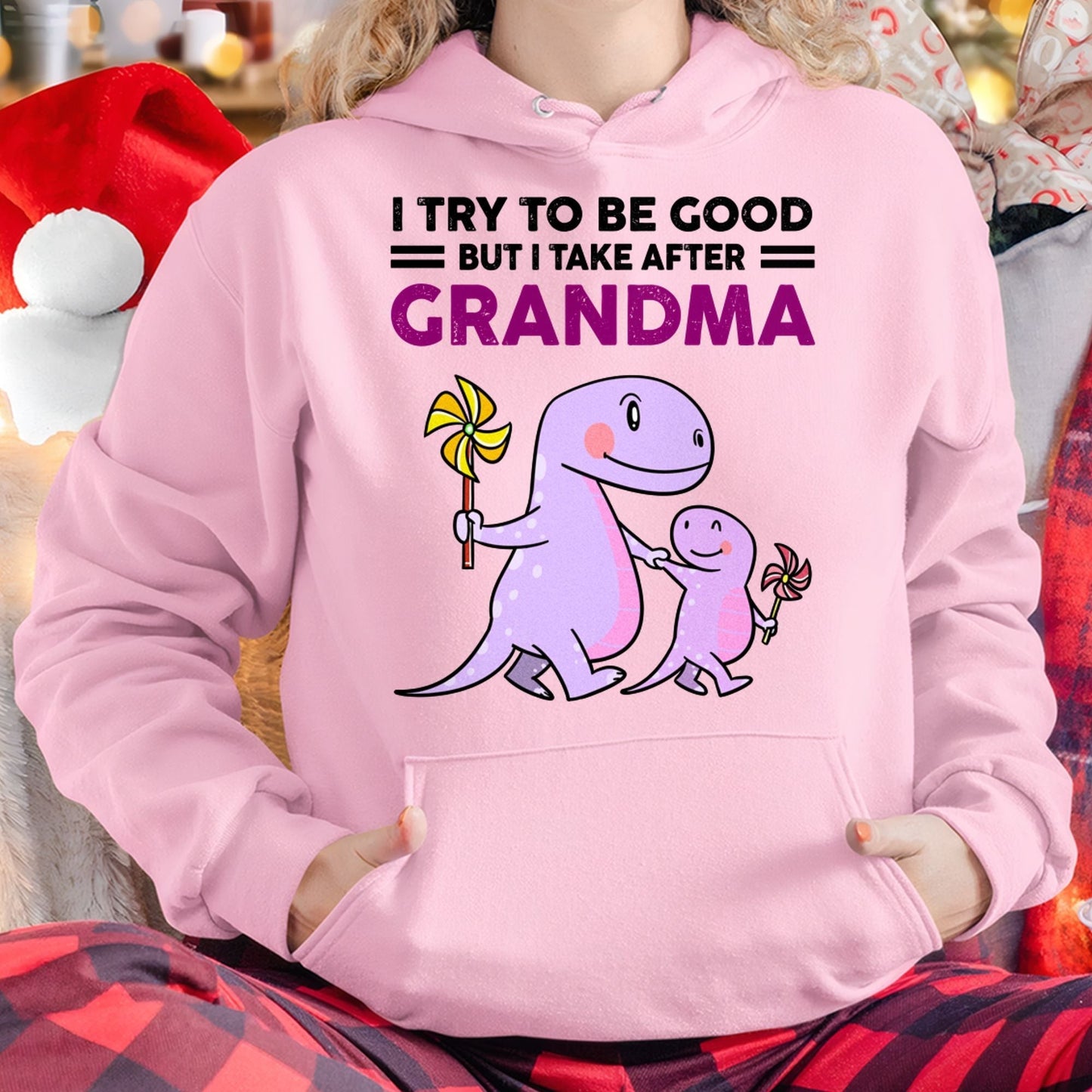 TRY TO BE GOOD BUT I TAKE AFTER GRANDMA- For granddaughter T shirt tracy00 (SKU07-87)