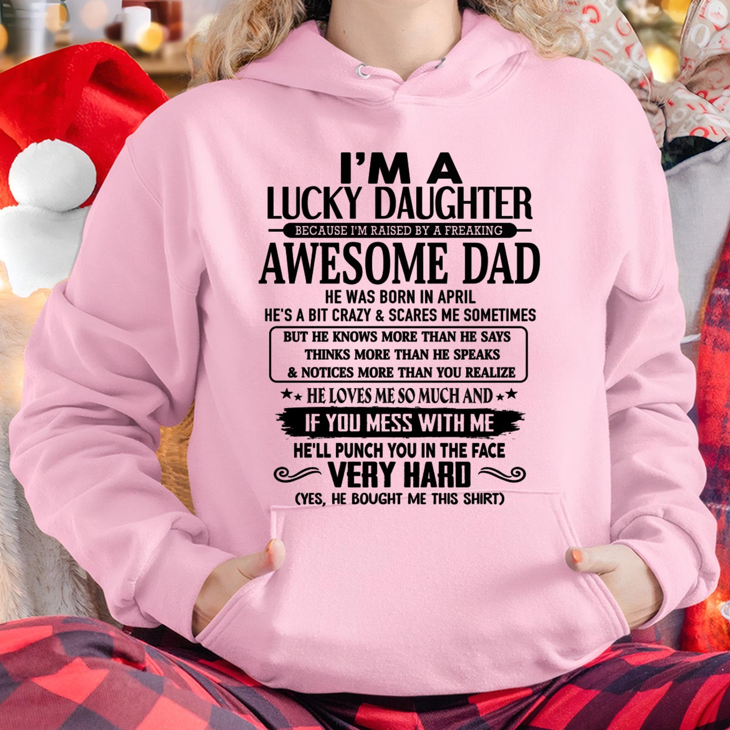 April - I'm Lucky Daughter - Gift for Daughter from Dad - KATE04 (SKU-TLUCKYDD-04)