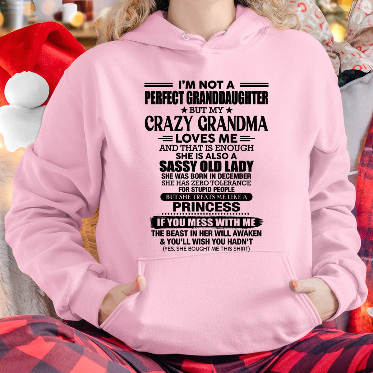 DECEMBER - I AM NOT A PERFECT GRANDDAUGHTER  - GIFT FROM GRANDMA -tracy12 - (SKU2607-189-12)