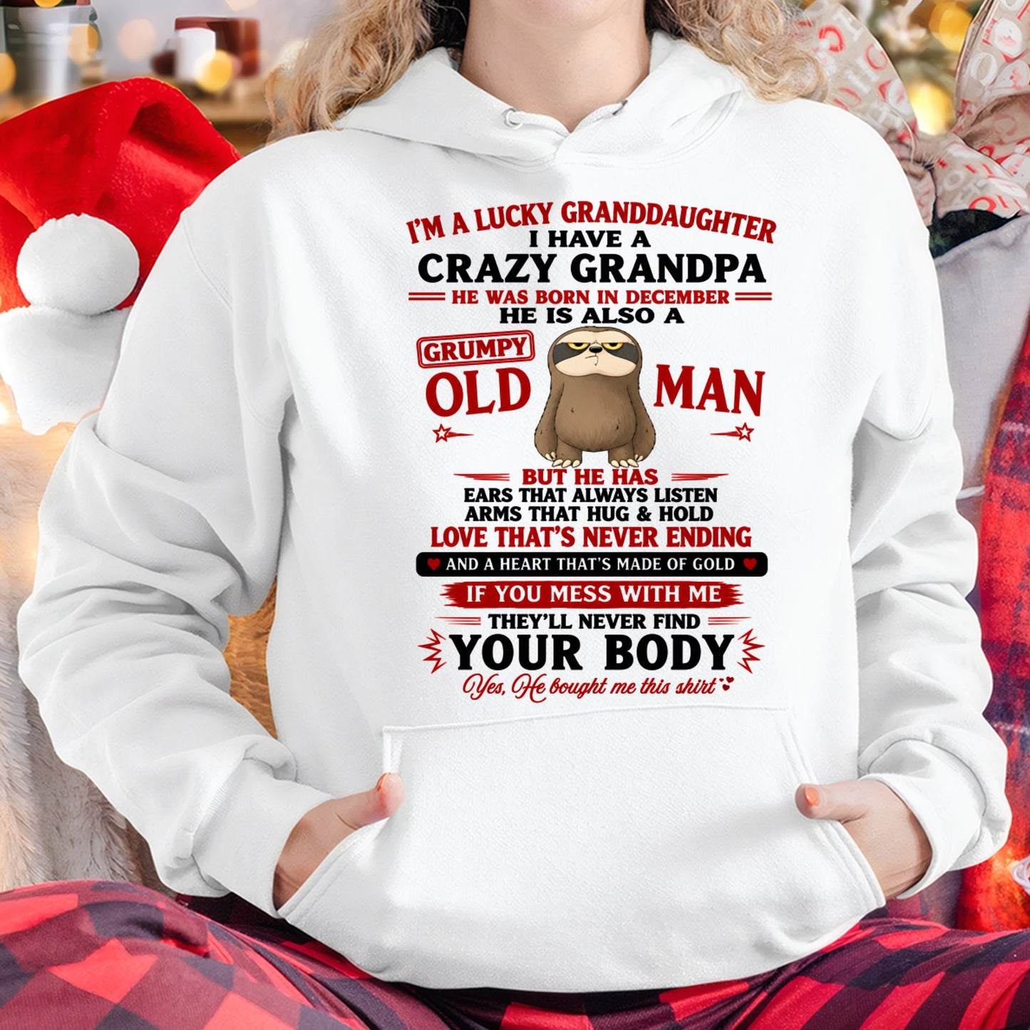 DECEMBER - LUCKY GRANDDAUGHTER HAVE A GRANDPA From GRANDPA - TRACY12 (SKU2608-548-12)