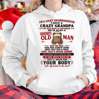 DECEMBER - LUCKY GRANDDAUGHTER HAVE A GRANDPA From GRANDPA - TRACY12 (SKU2608-548-12)