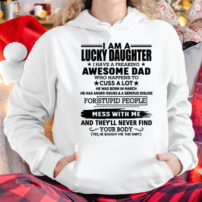 March - I'm Lucky Daughter - Gift for Daughter from Dad - KATE03 (SKU-T1406DD-03)