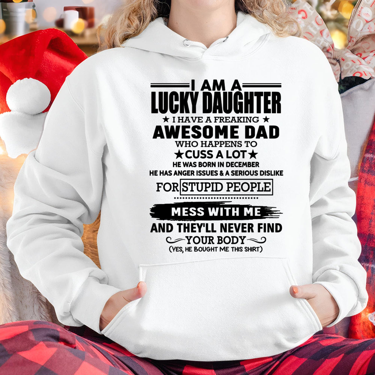 December - I'm Lucky Daughter - Gift for Daughter from Dad - KATE12 (SKU-T1406DD-12)