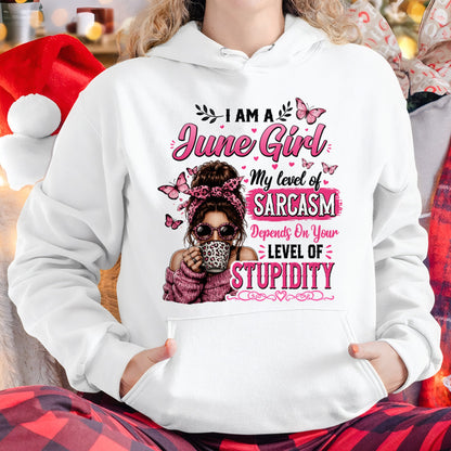 JUNE - SARCASM DEPENDS ON STUPID T-Shirt For WOMAN - TRACY06 (SKU2606-117-06)