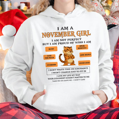 "I AM A NOVEMBER GIRL" - Birthday Gift For November Girls - FMA XUAN11 (SKU26T-01-62-11)