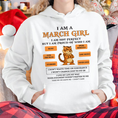 "I AM A MARCH GIRL" - Birthday Gift For March Girls - FMA XUAN03 (SKU26T-01-62-03)