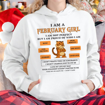 "I AM A FEBRUARY GIRL" - Birthday Gift For February Girls - FMA XUAN02 (SKU26T-01-62-02)