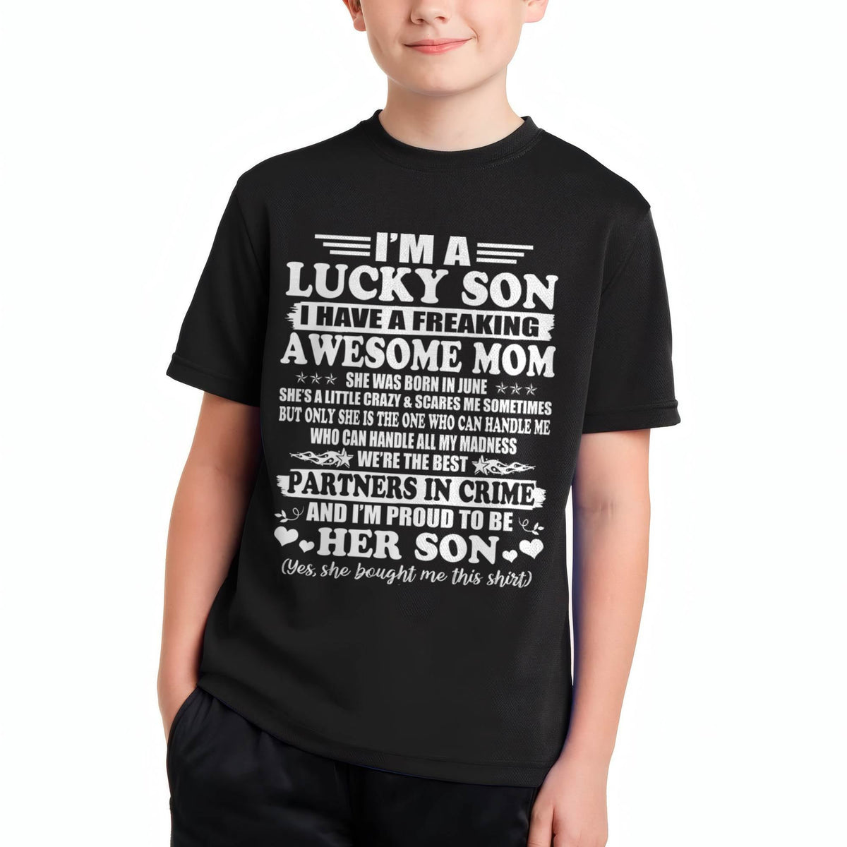 June – I’m A Lucky Son I Have A Freaking Awesome Mom – Gift For Son From Mom – xuan06 (SKU12-204-06)