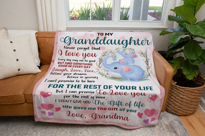 Special Gift For Your Granddaughter Blanket - From Grandma (SKUB11-150)