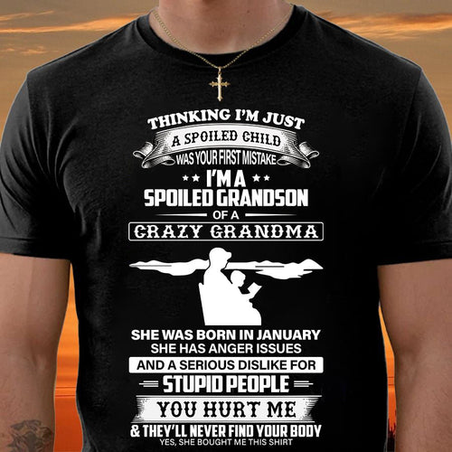 Spoiled by Grandma Shirt January Edition – From Grandma to Grandson tracy01 (SKU-GMS2-01)