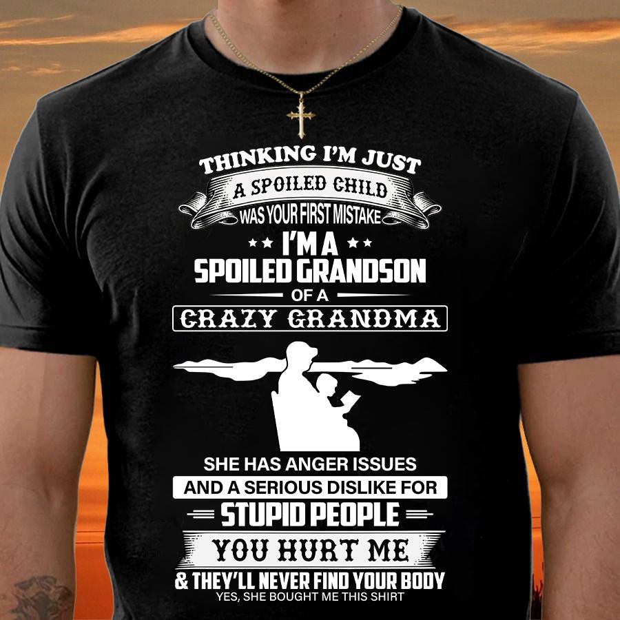 Spoiled by Grandma Shirt – From Grandma to Grandson tracy00 (SKU-GMS2-00)