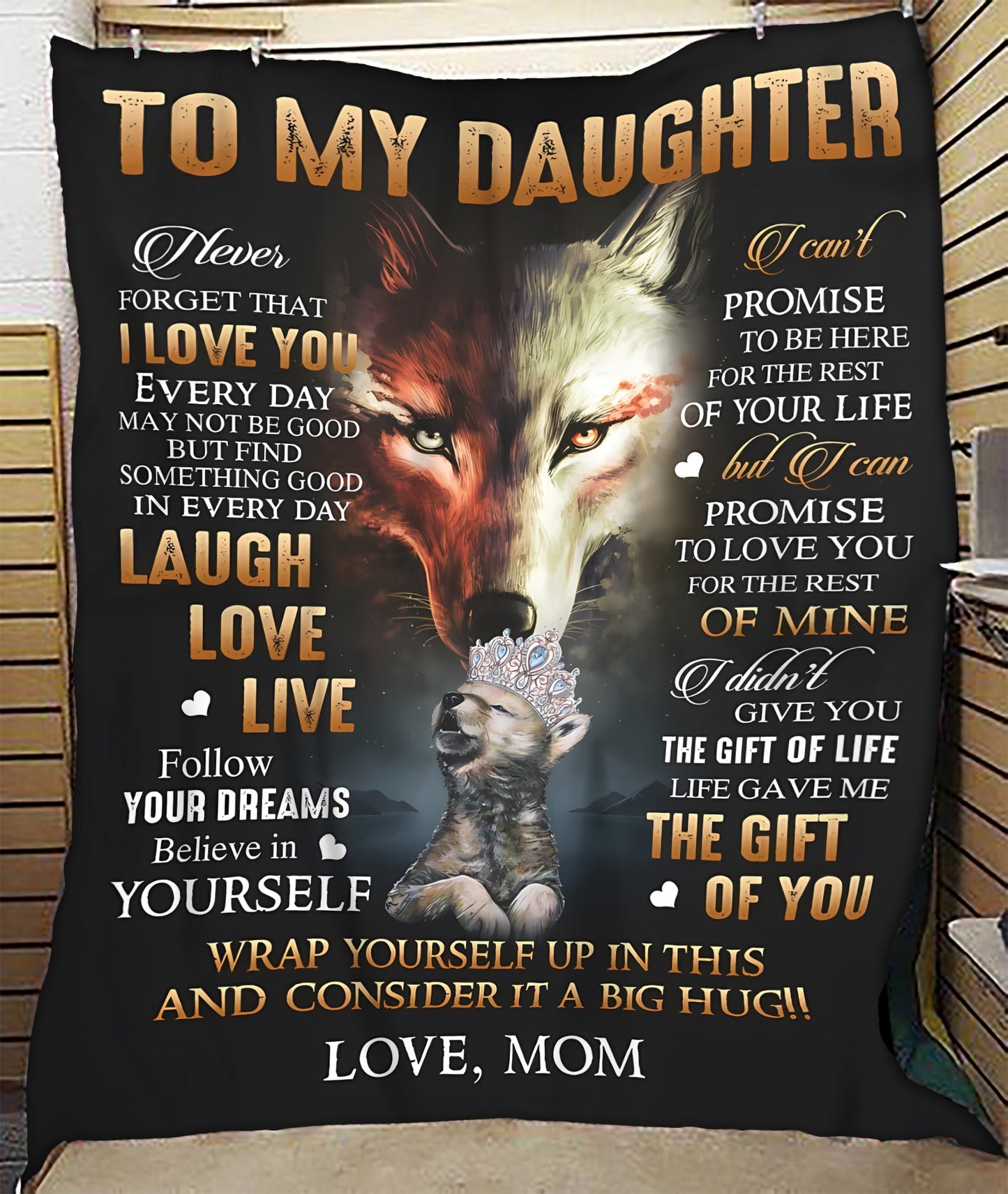 To My Daughter Blanket - From MOM (SKUB07-113) FULL